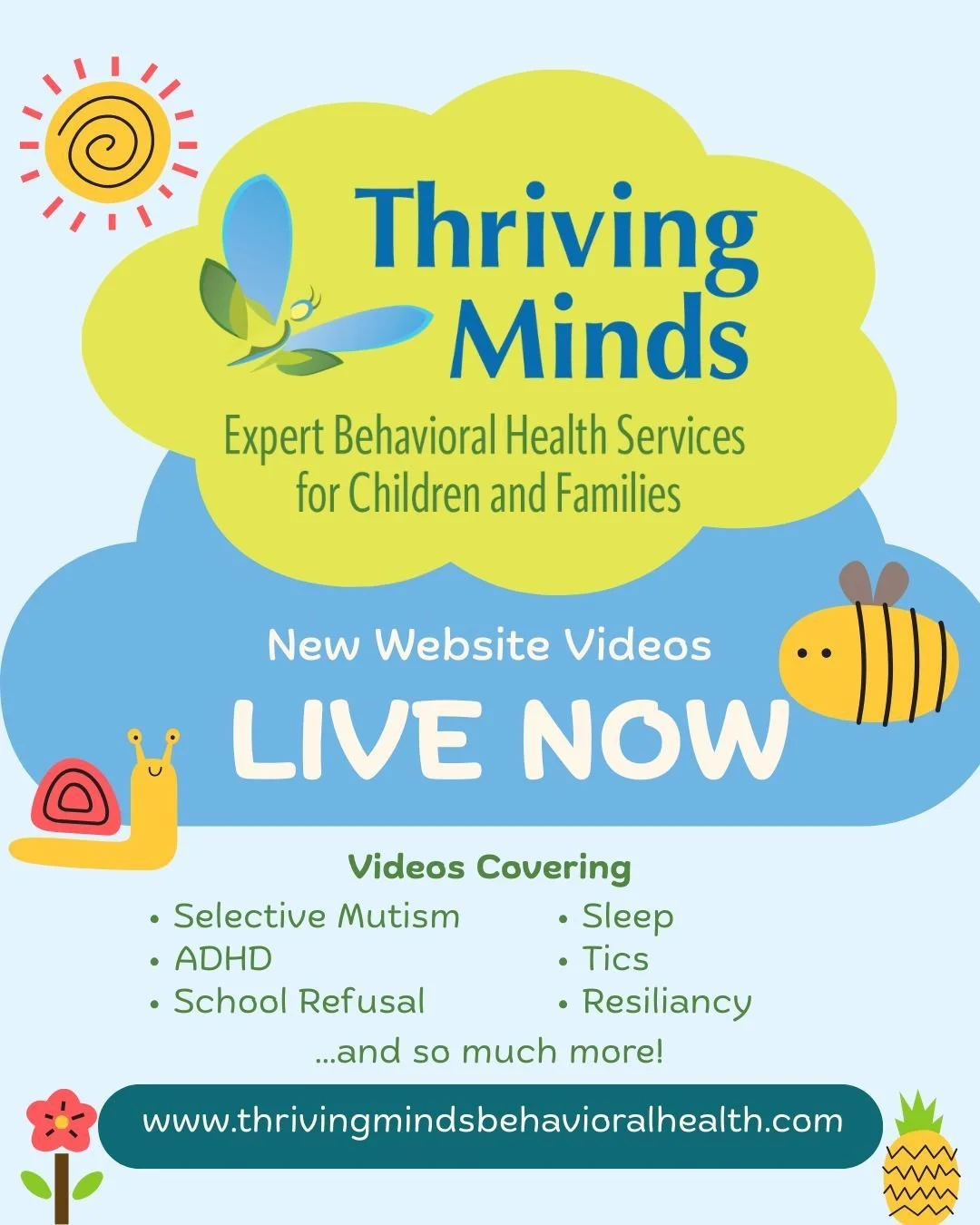 New parent resources are now available on our website!

Looking for expert guidance to better support your child&rsquo;s mental health? Our recorded webinars are designed just for parents and cover topics like ADHD, Selective Mutism, OCD, resilience,