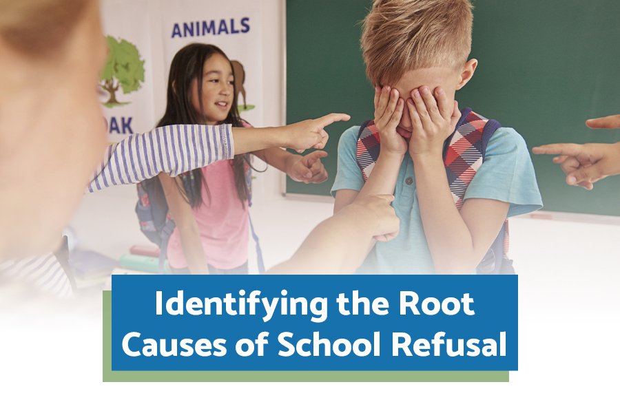 Identifying the root causes of school refusal. Some primary causes can be bullying, threats to safety, separation anxiety etc.