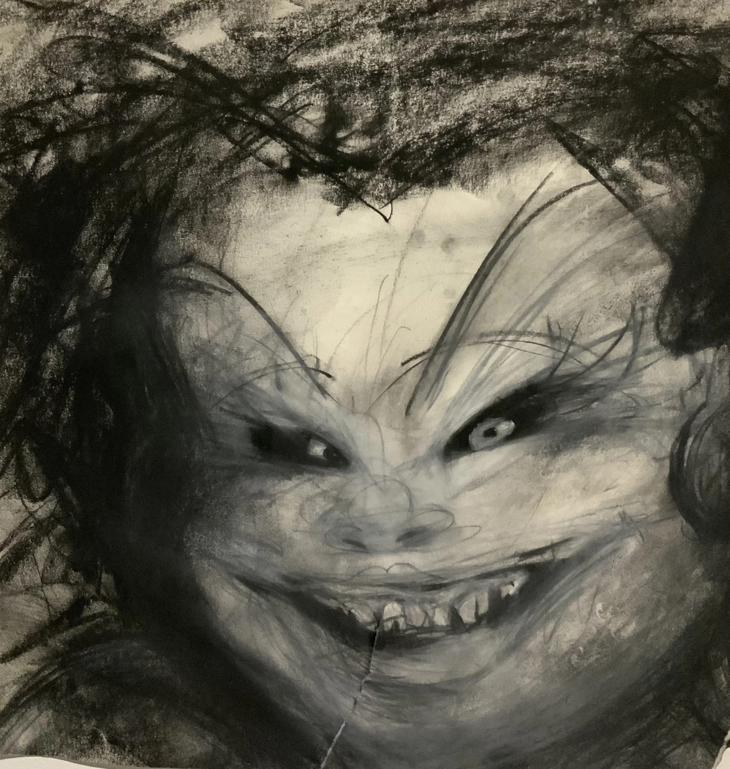 Charcoal on paper 12" x 12"