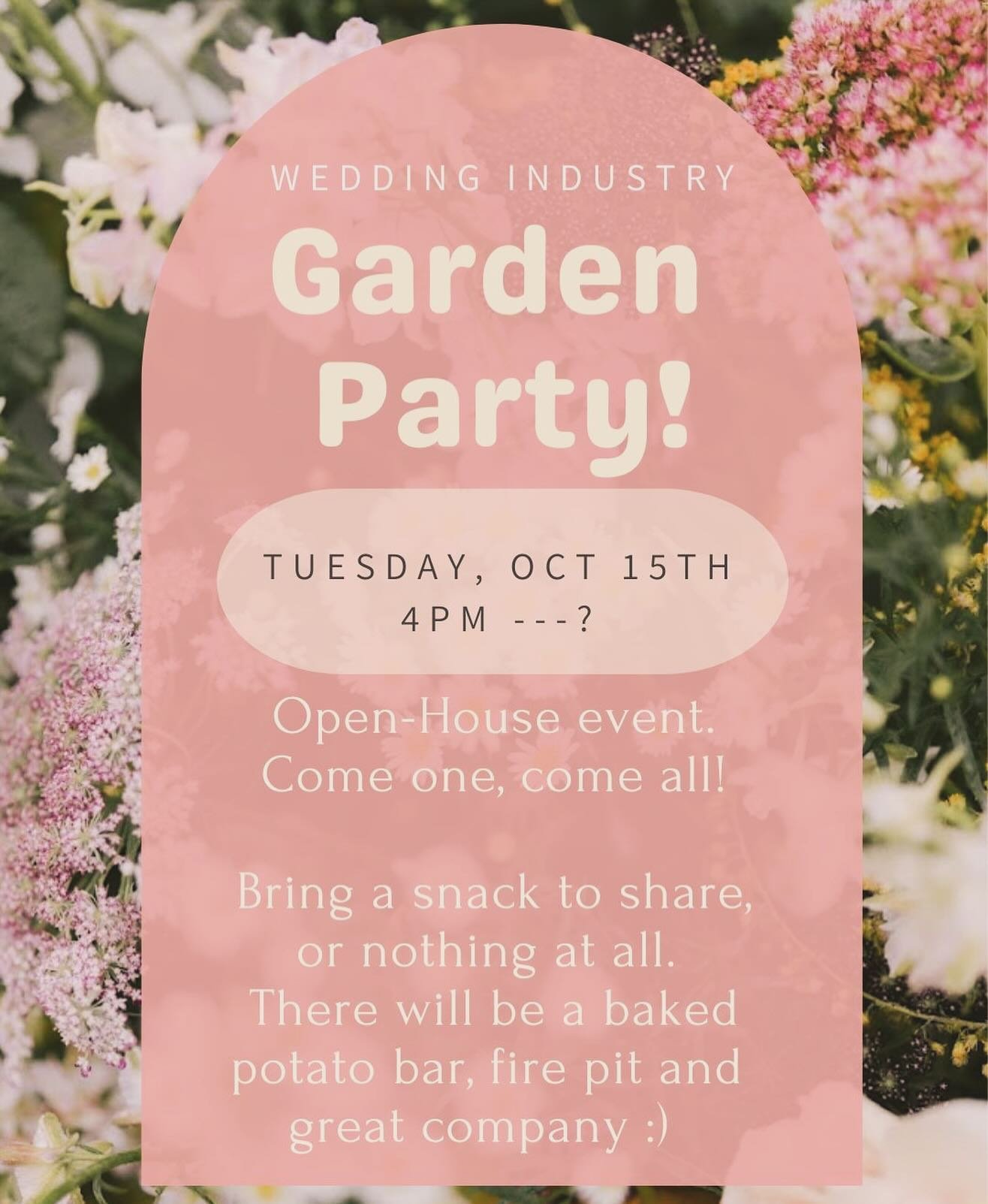 It&rsquo;s a Garden Party!! 🌿 

Join us for the 3rd annual Garden Party for an end-of-season giggle/commiserate fest. A casual get together in the garden for frendors to welcome the beginning of the slow(er) season, debrief on what beautiful things 
