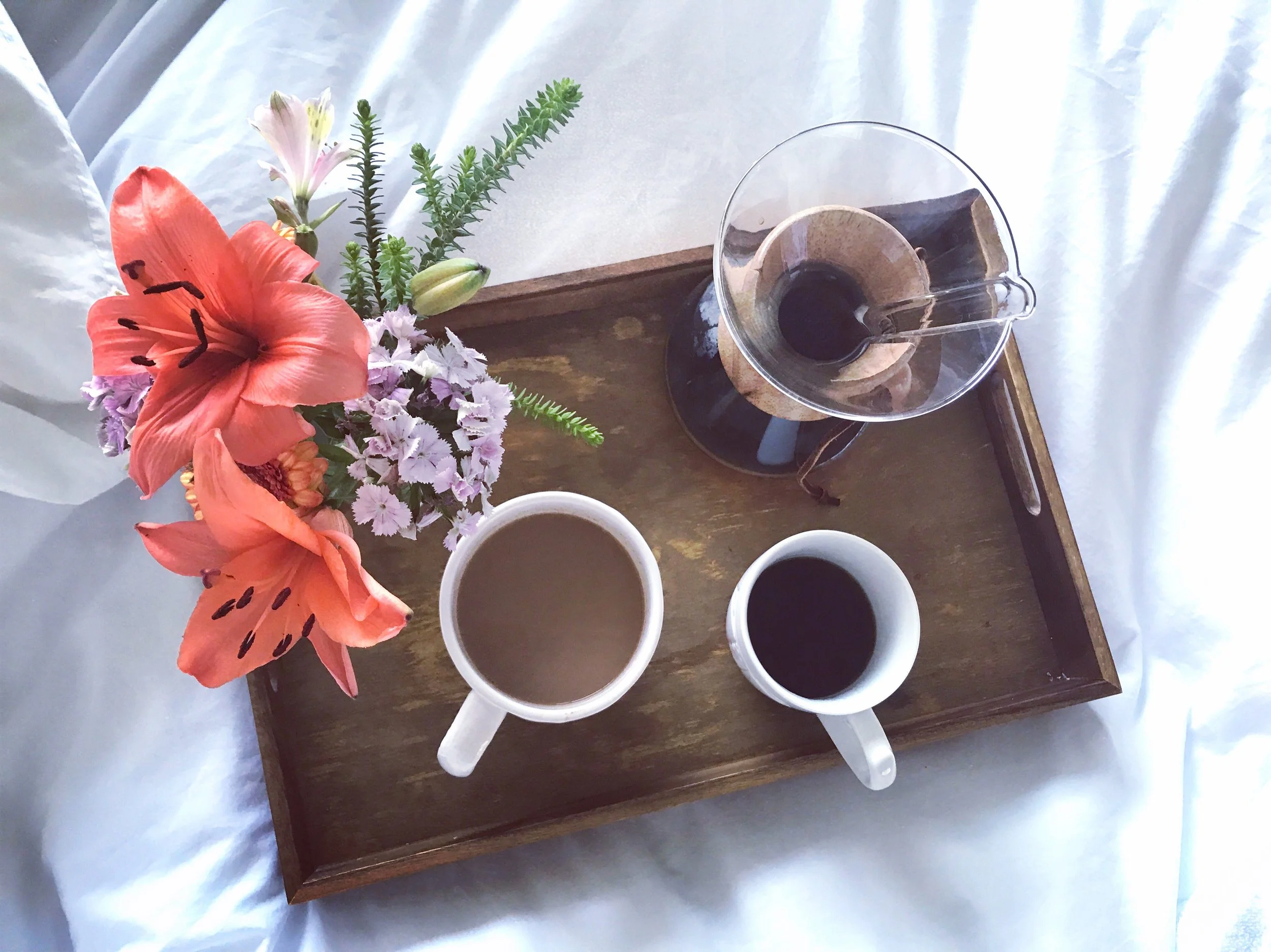 Loved this quiet coffee moment in bed Saturday morning!