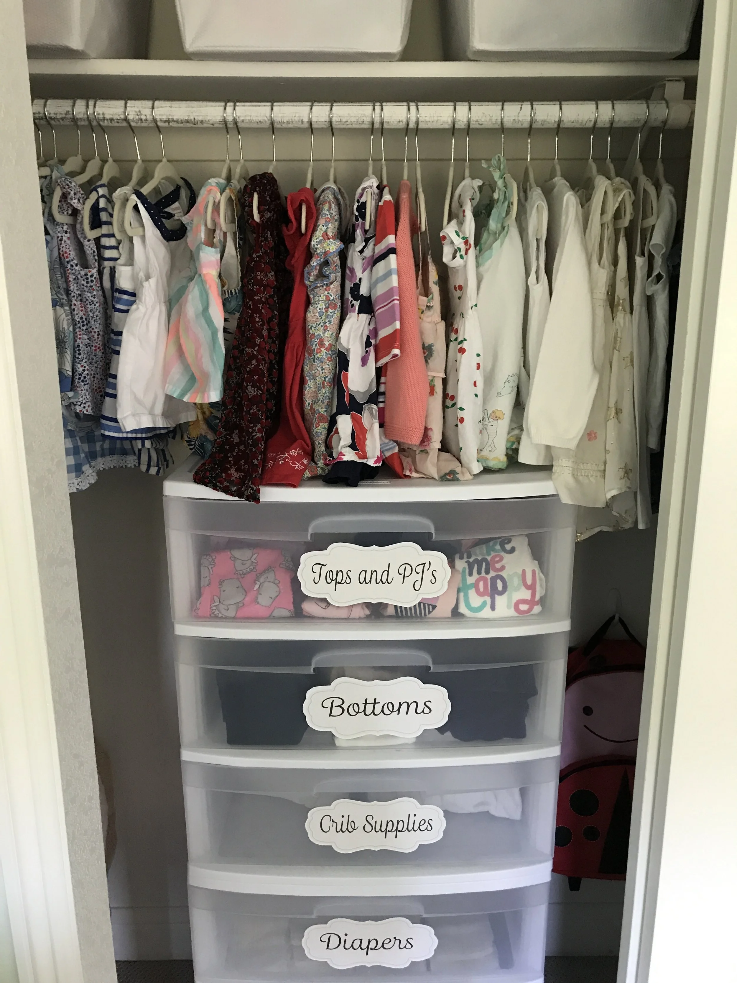 Also re-labeled the drawer tower in Amelia's closet! All ready for the next year =)