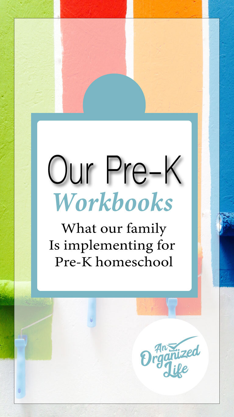 :Pre-K Workbooks: An organized life