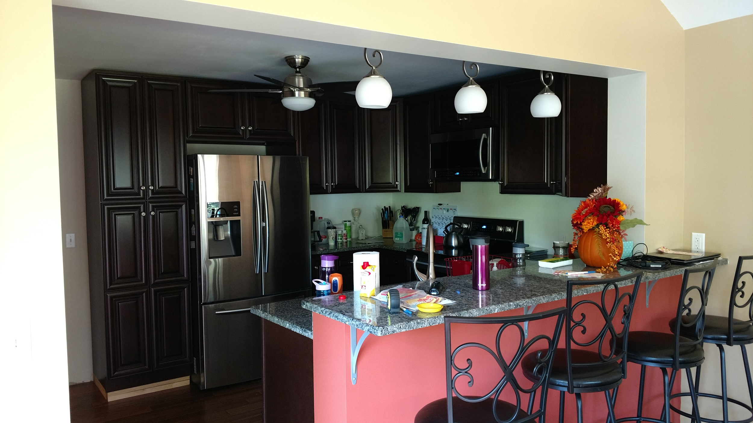  New kitchen, looking from dinning room 