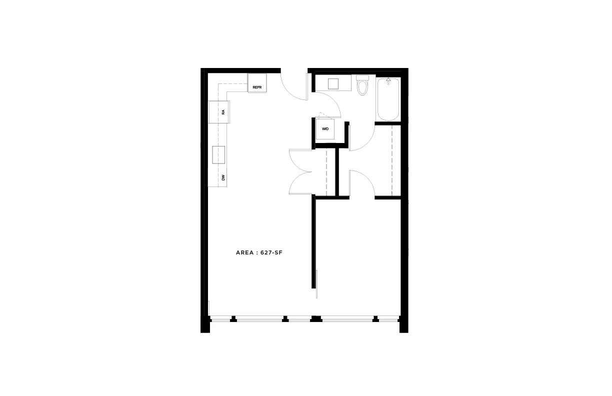 ONE BEDROOM 8 / 627 sf