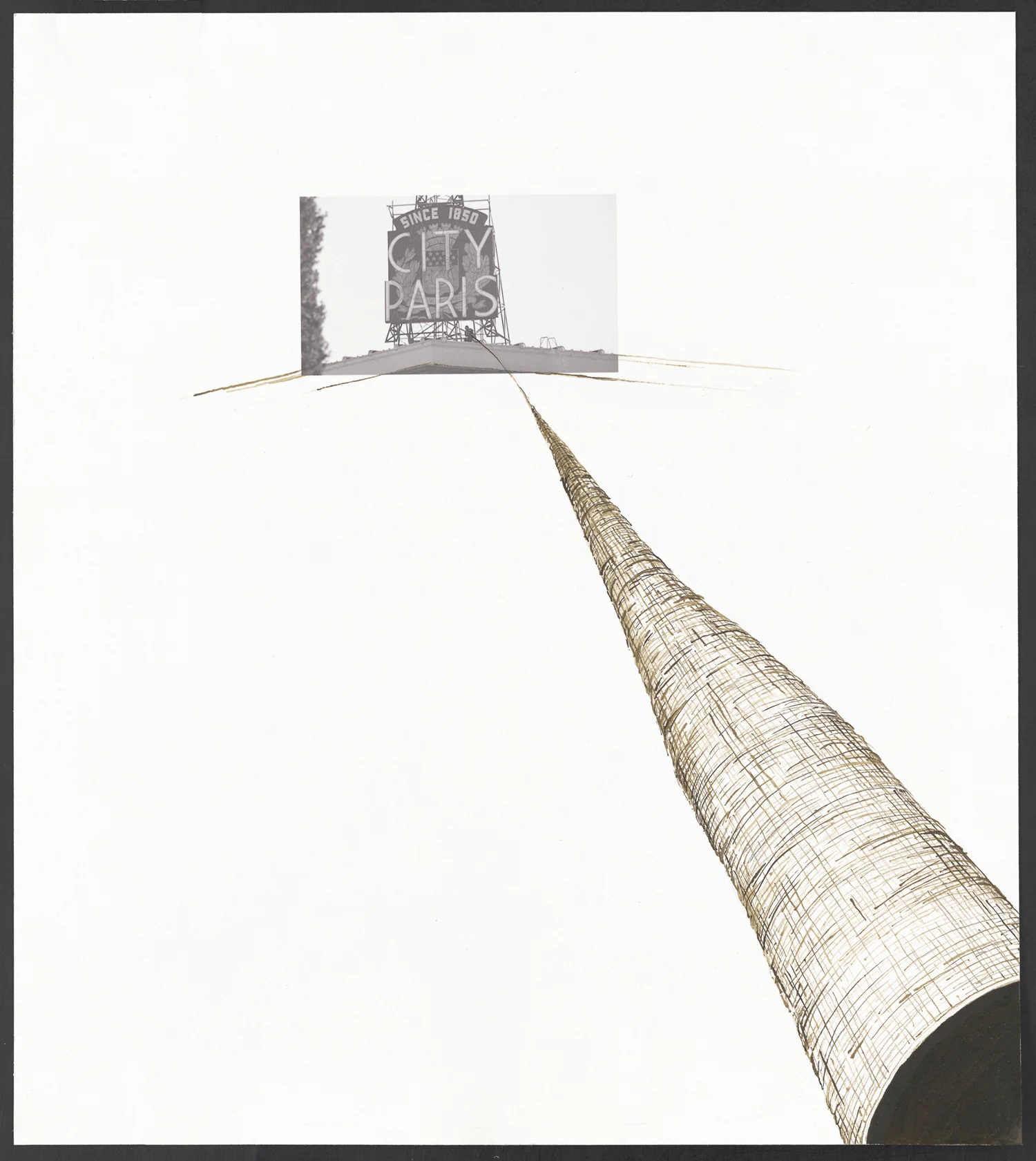 Still (from 'The Conversation) 2016 archival inkjet print and ink on paper 11.5 x 10 inches