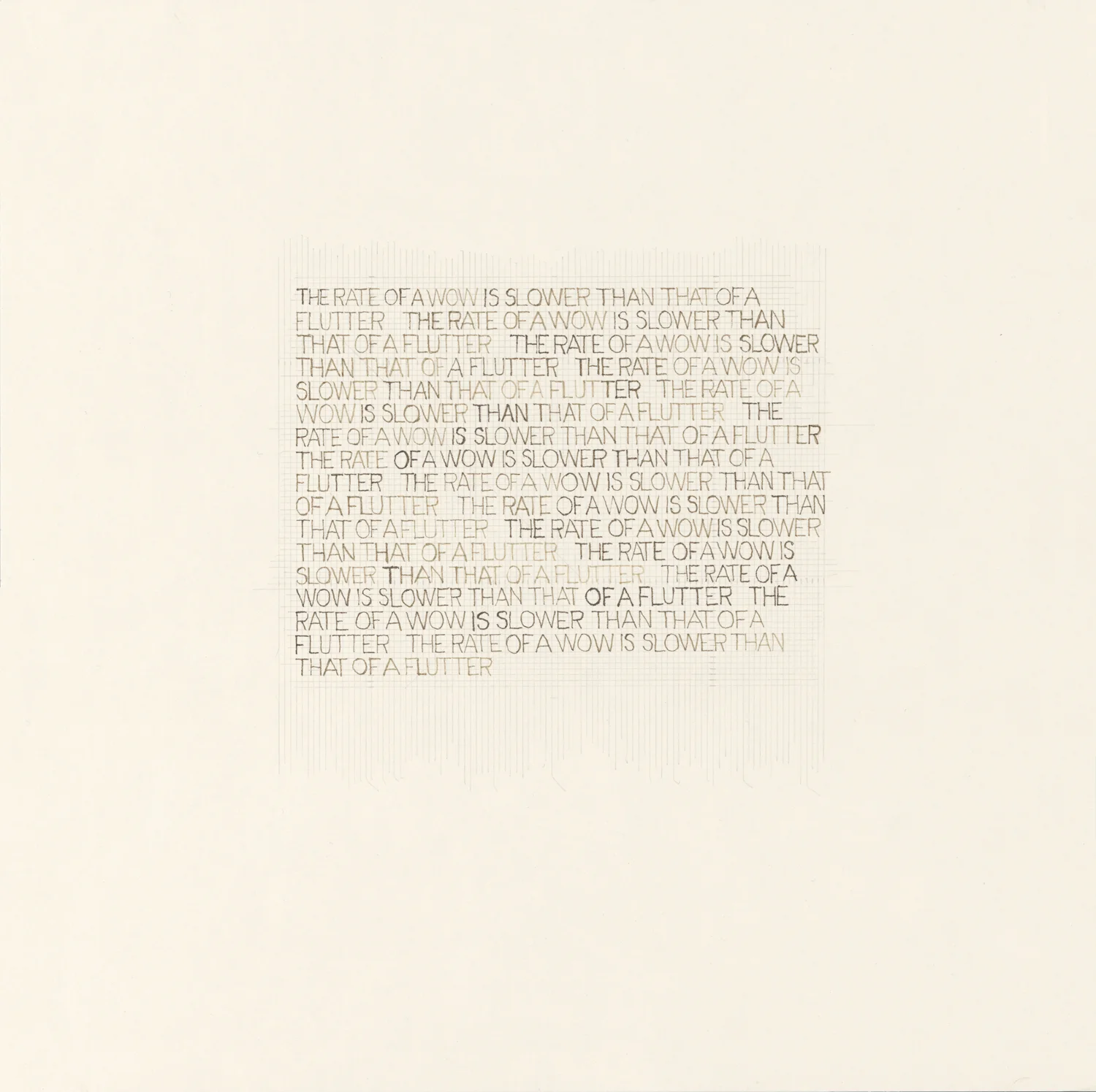 Rate of a Wow 2014 ink and graphite on paper 11.5 x 11.75 inches