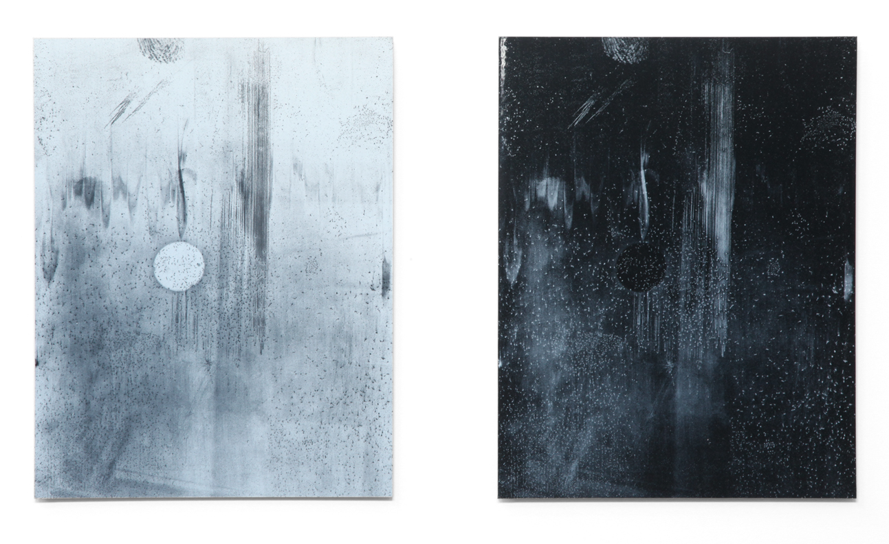 Nigredo Albedo IV 2015 diptych; archival inkjet prints, laminated and mounted to acrylic 14 x 11 inches each