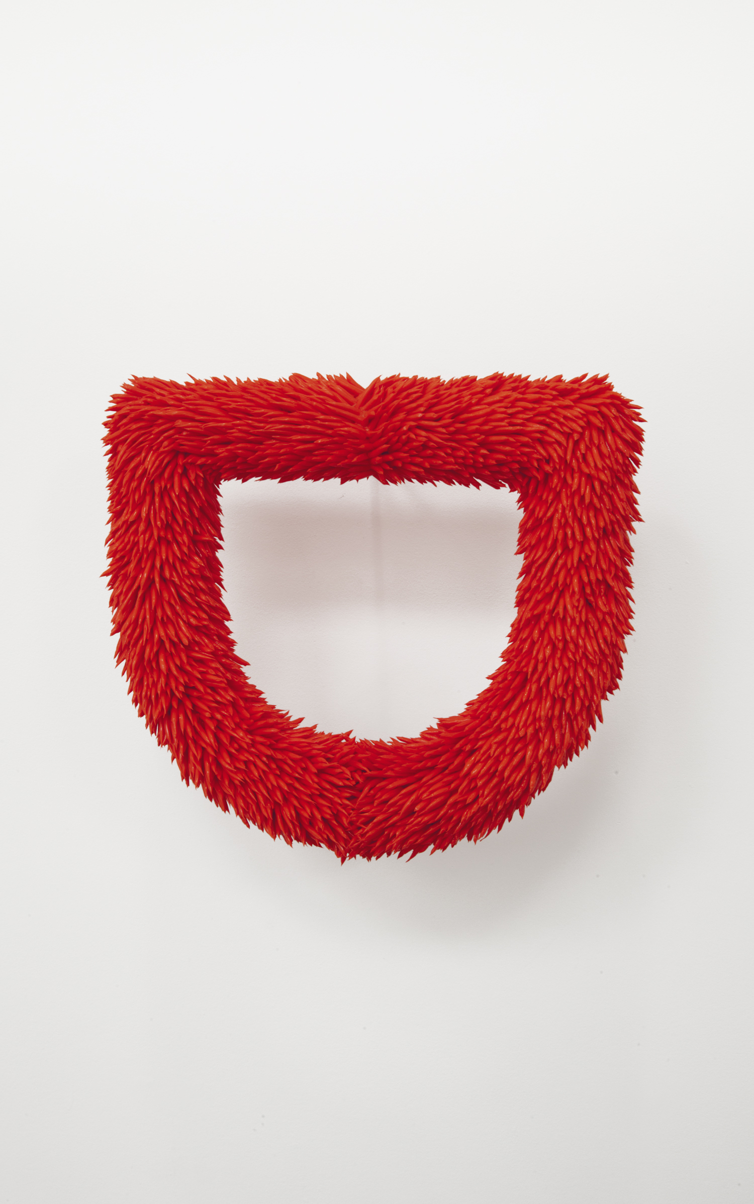  red fur  2018  acrylic, styrofoam, papier maché 12 x 13 x 2.5 inches 