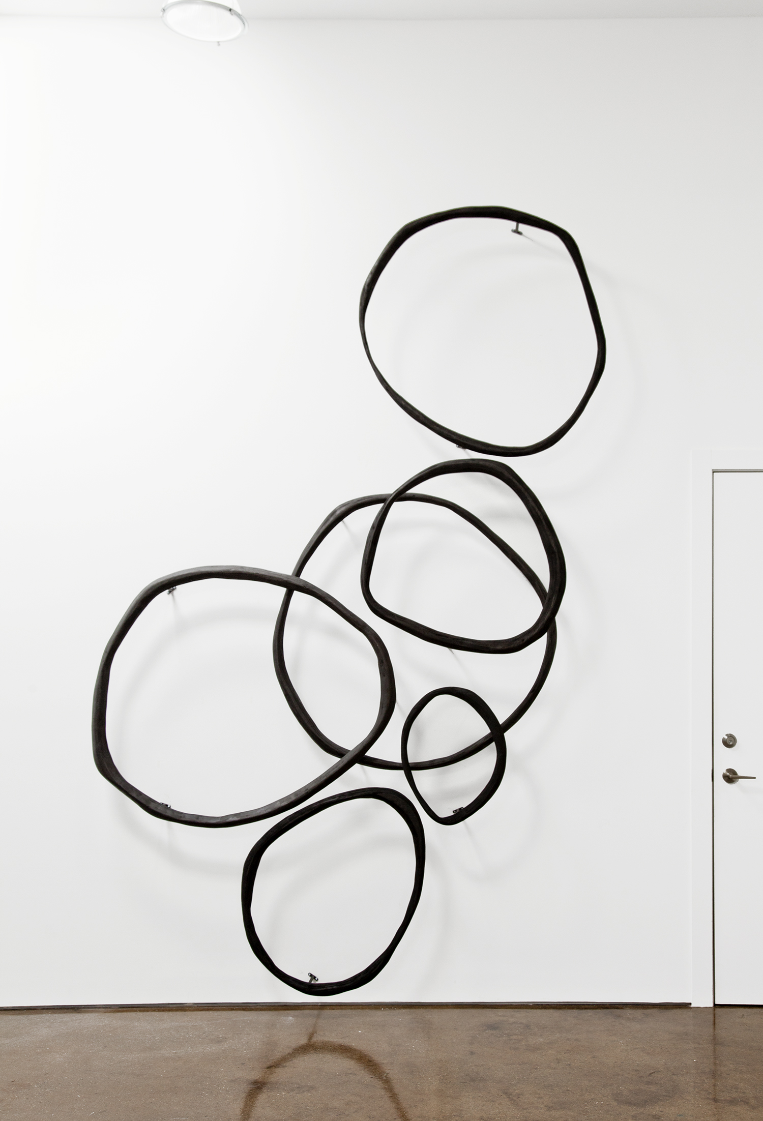  rings  2018 wood, ink 144 x 84 x 10.5 inches 