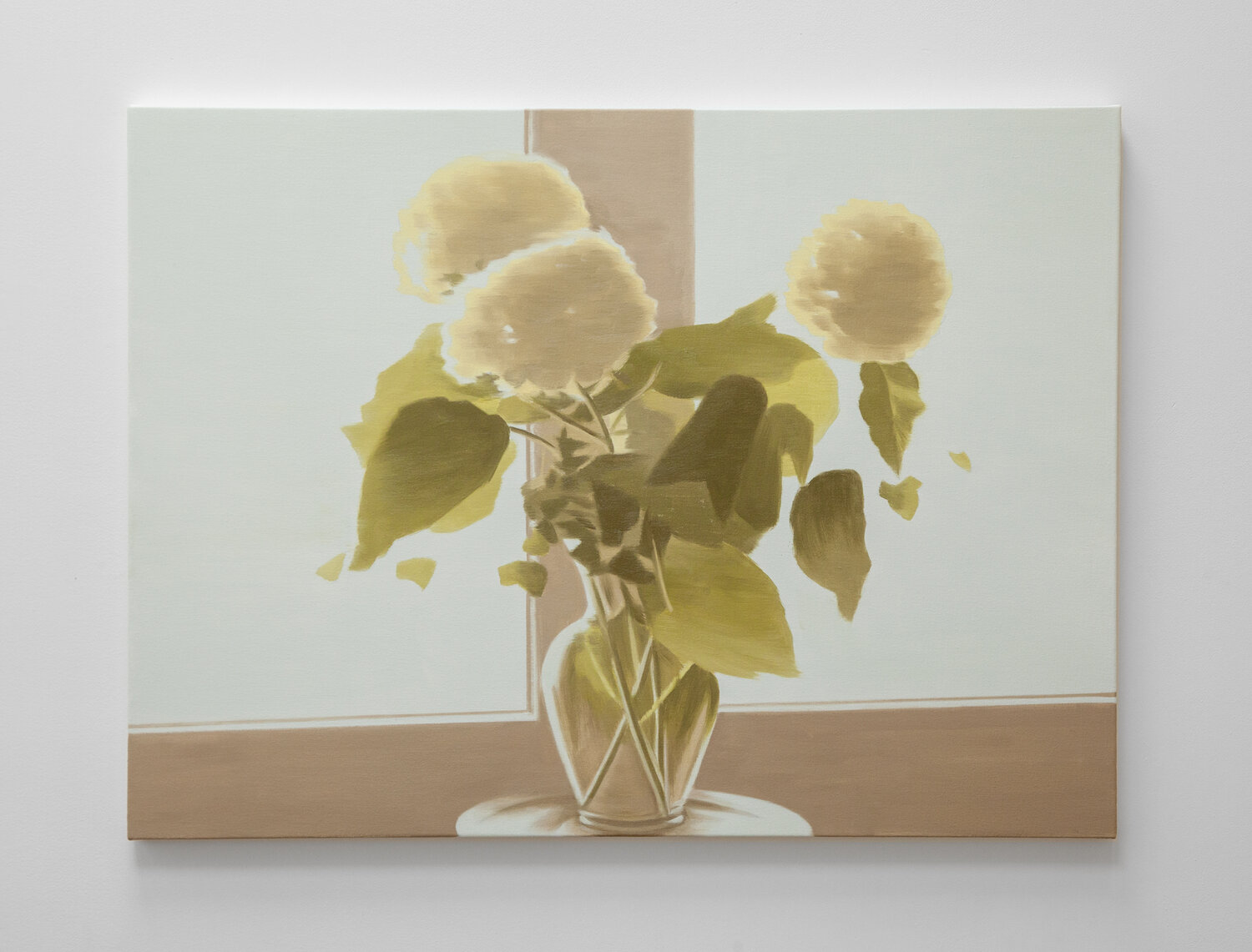   Bouquet Silhouette (large pale 1)   2019 oil on canvas on panel 30 x 40 inches 