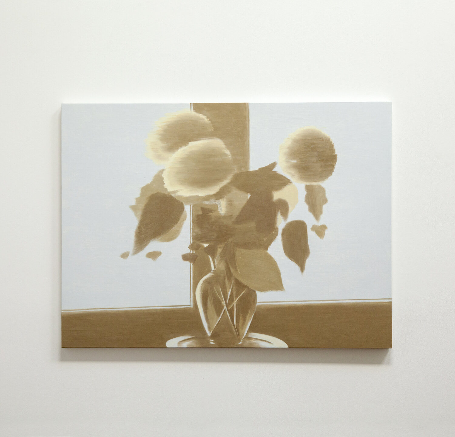   Bouquet Silhouette (large pale 2)  2019 oil on panel 30 x 40 inches 