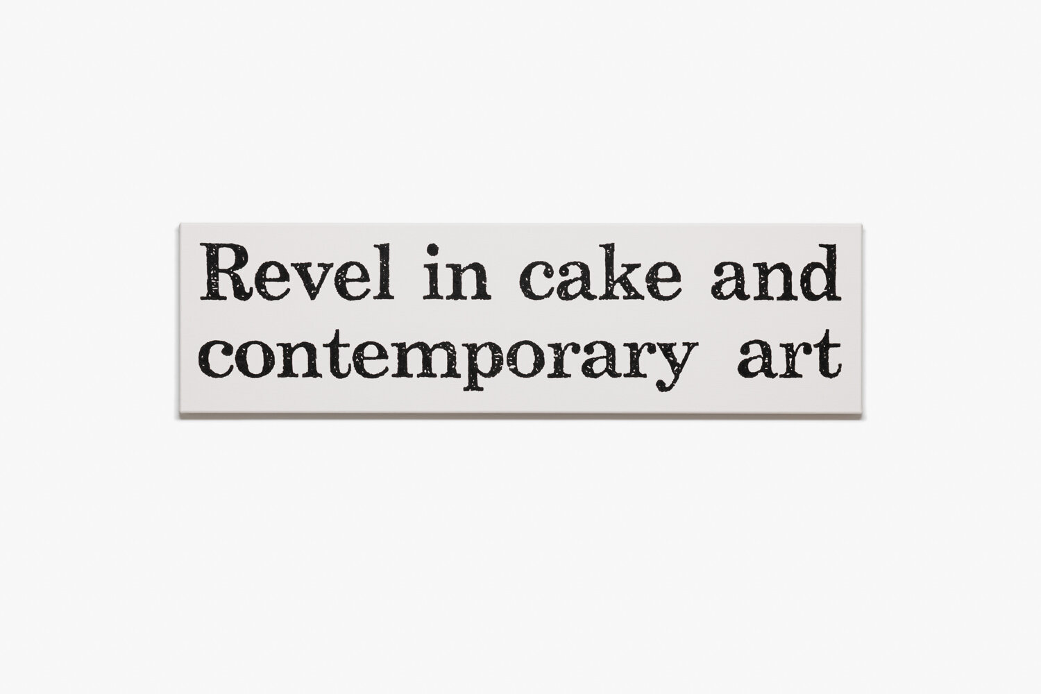 Revel in cake and contemporary art (November 17, 1992) 2021