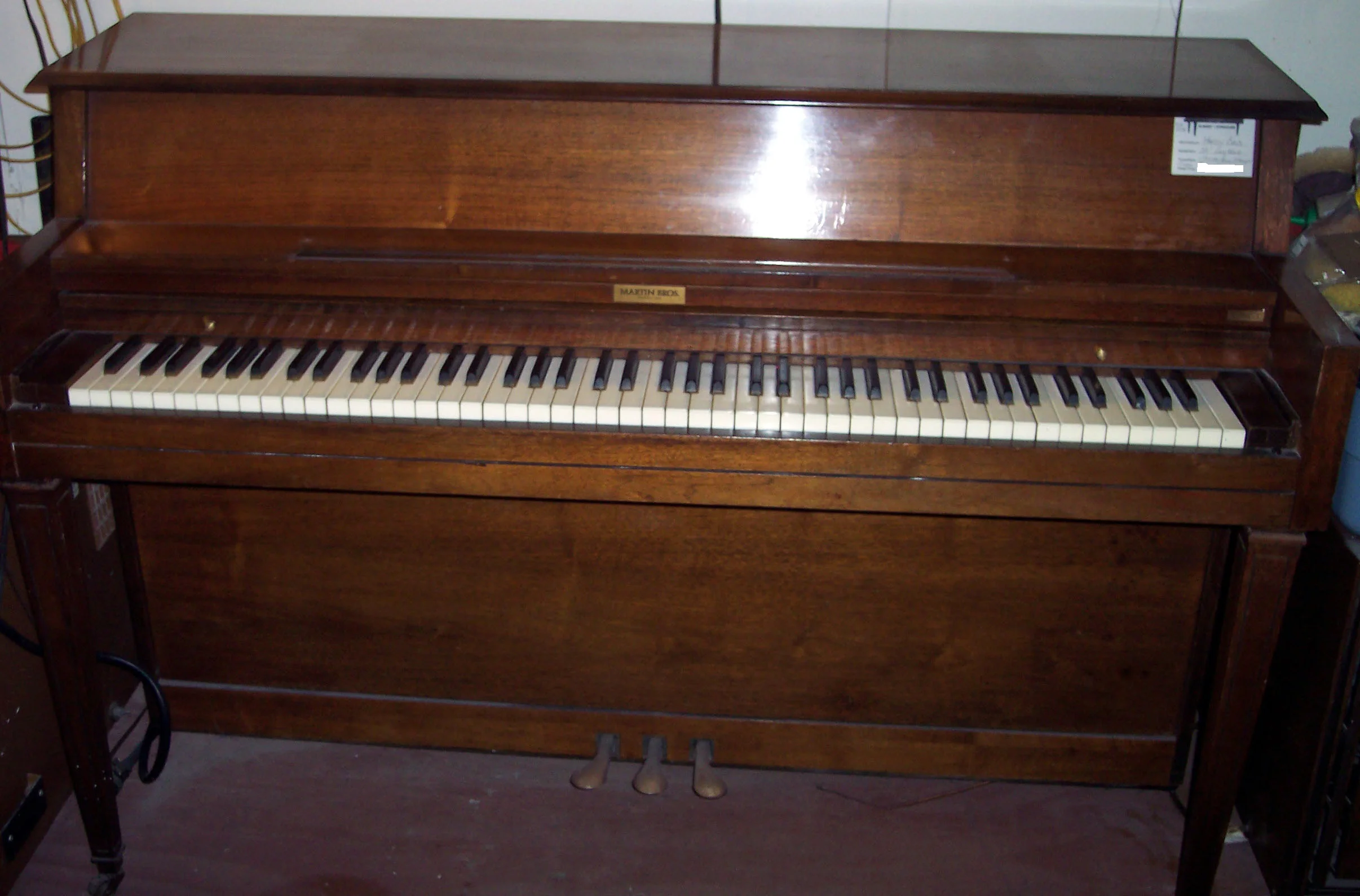 Martin Bros 39”Console Piano &amp; Bench