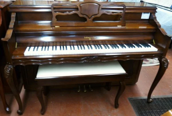  Sohmer & Co., model 34LS, 42” French Prov. Console, serial #259716  