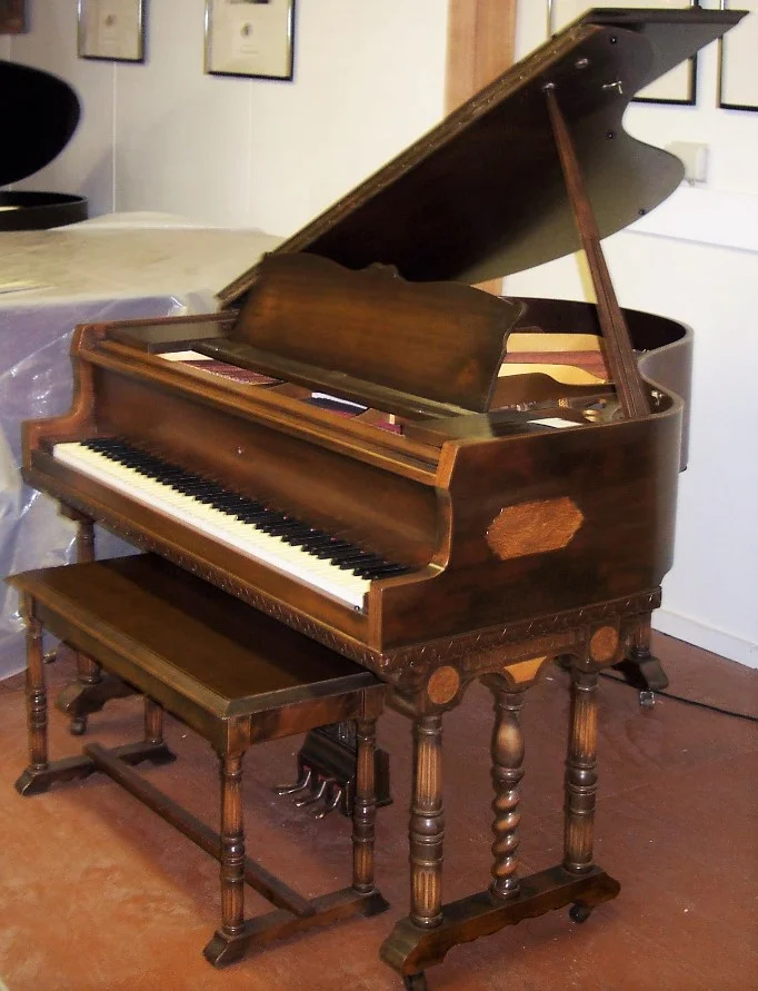 Wurlitzer, 4’10” Art Case, “Arabian Nights”, Baby Grand & Matching Bench, serial # 113491