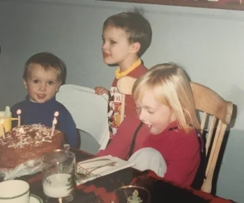 Way too amped for this cake. 