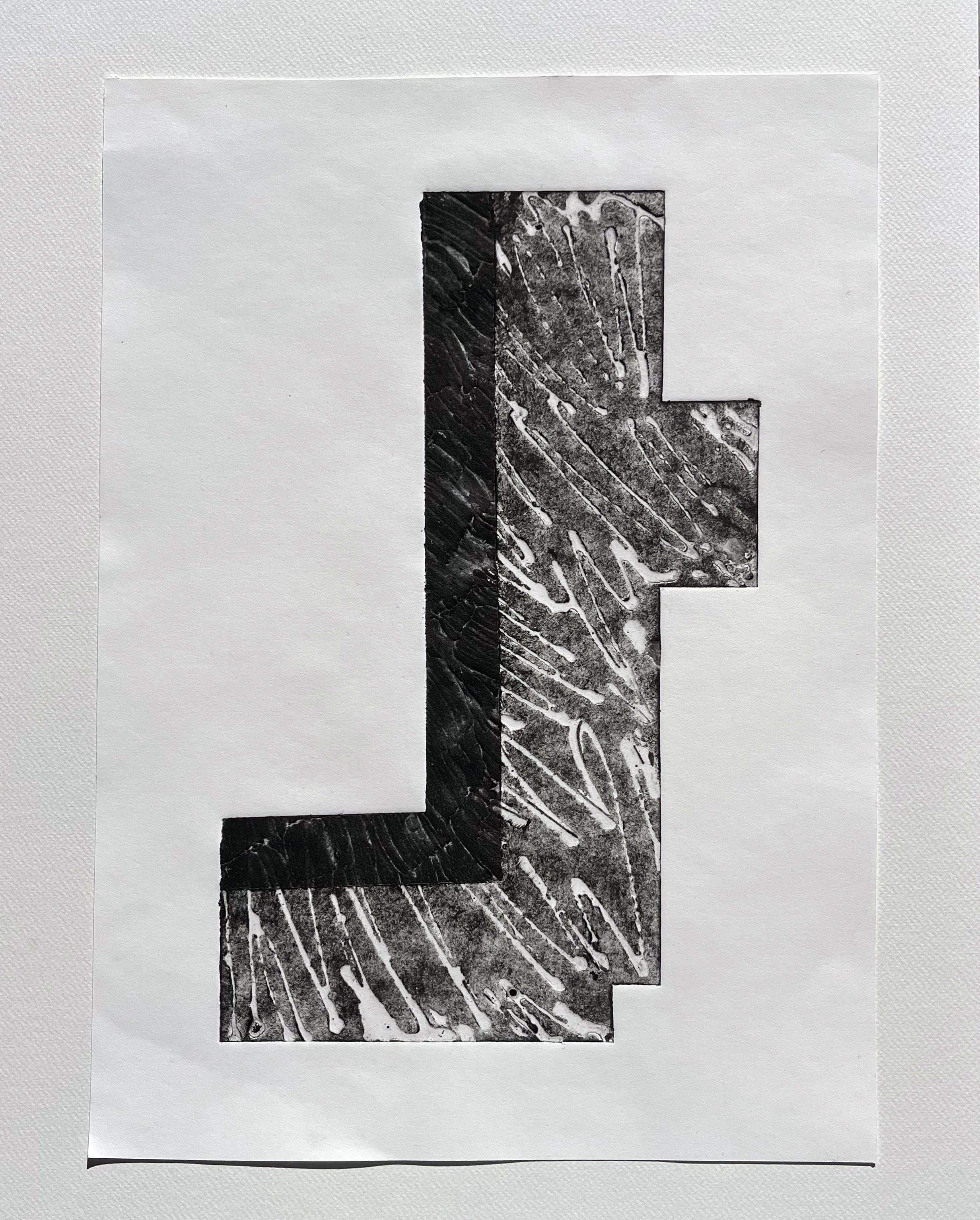   Bricks , Collograph print on stonehenge paper, 2023 