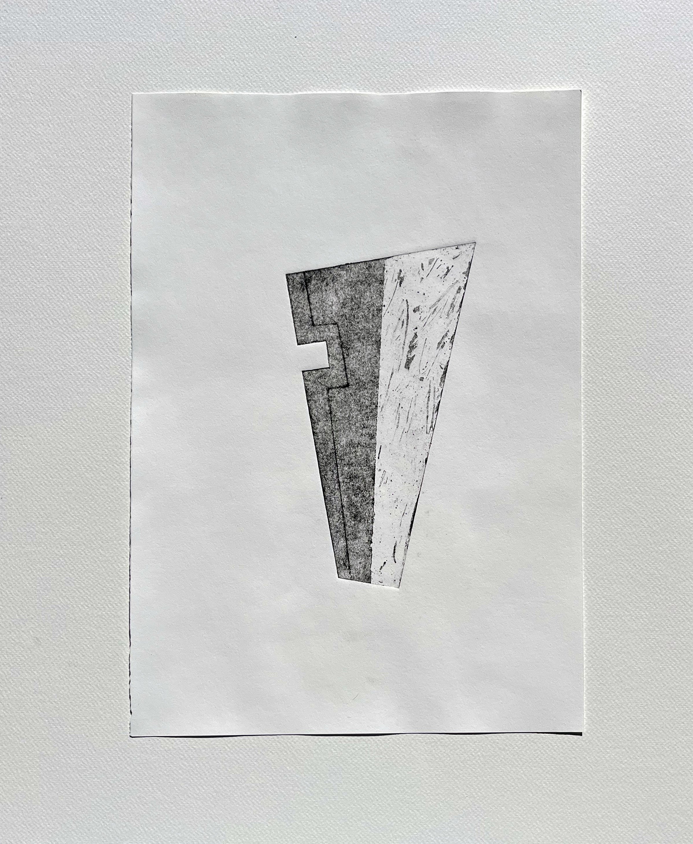   Bricks , Collograph print on stonehenge paper, 2023 