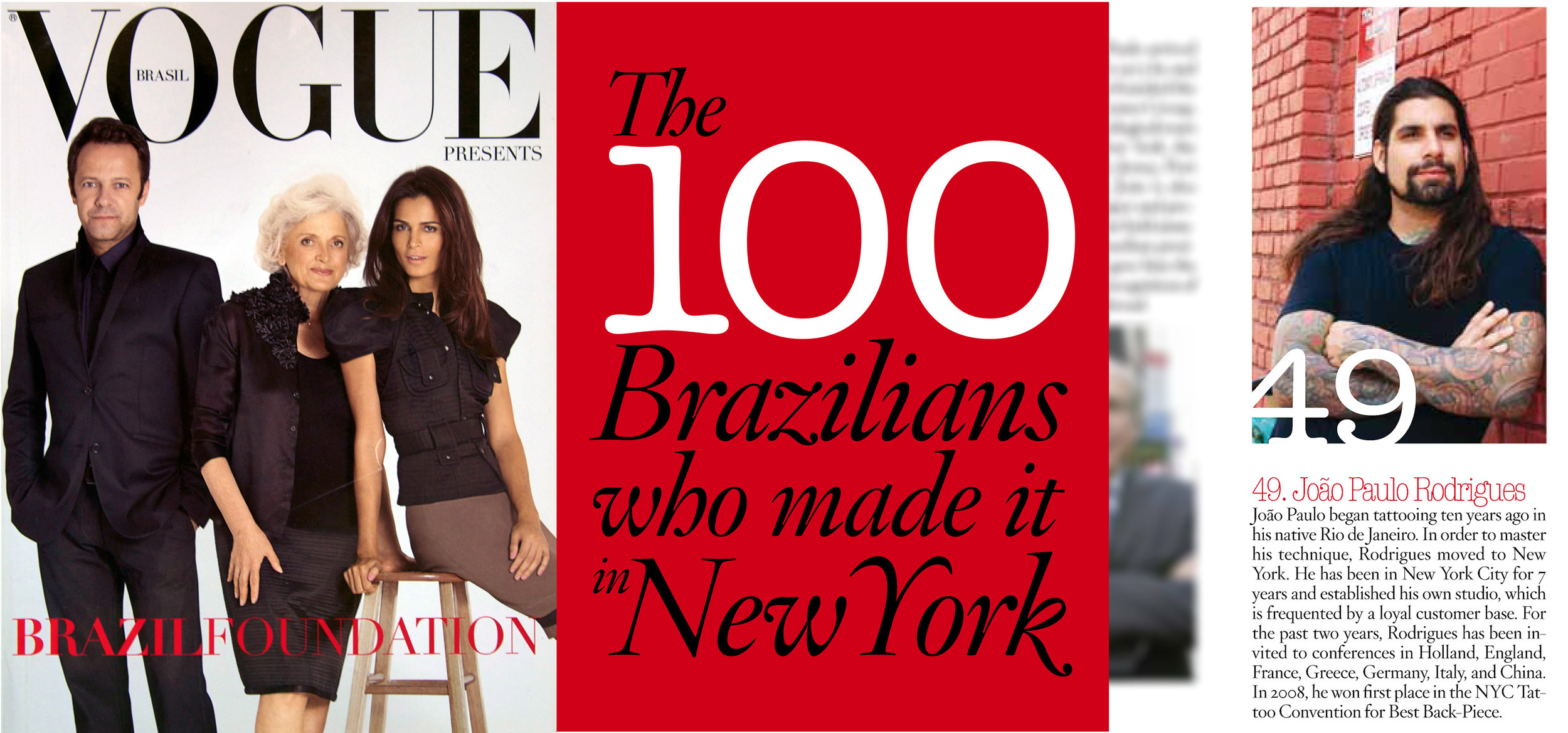 Top 100 Brazilians who made it in New York by Vogue Magazine
