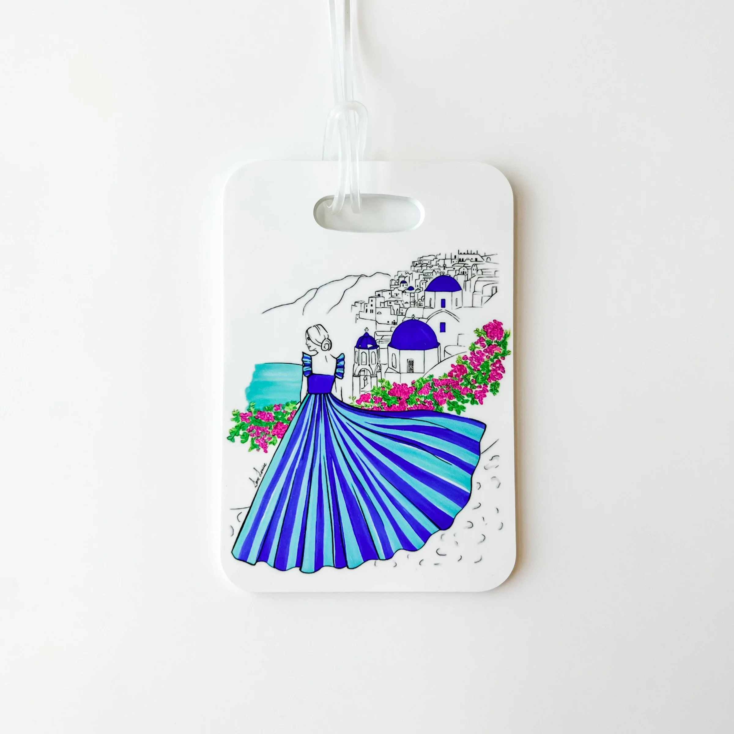 Santorini Fashion Luggage Tag