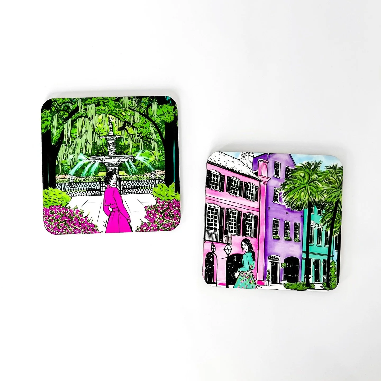 Coasters make the perfect stocking stuffers ✨🎄Order now to receive by Christmas! Pick your favorites at the link in bio 💖

#coasters #coasterset #fashionillustrations