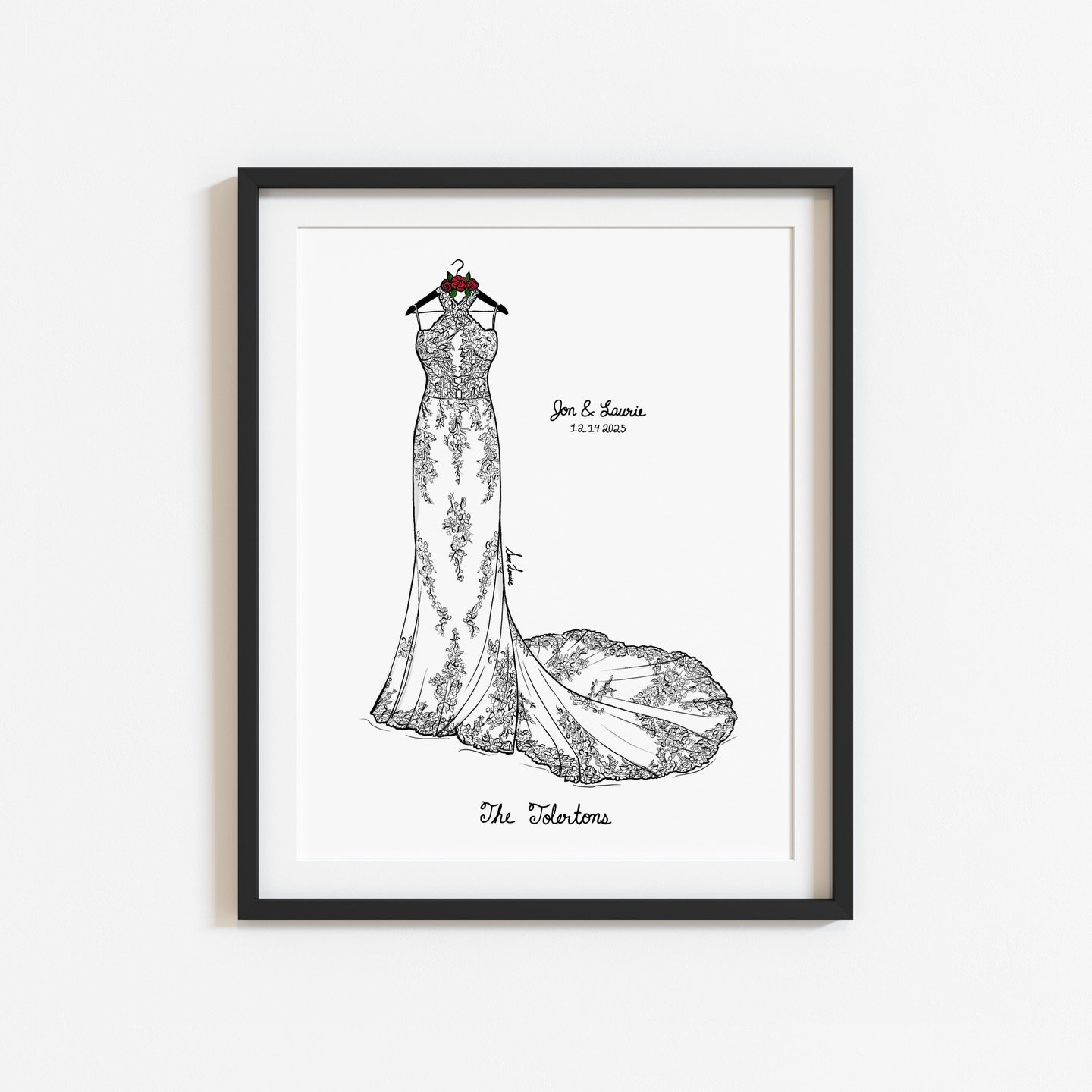 Forever my favorite part of the business! Wedding dress illustrations are still going strong for 2026, and I couldn&rsquo;t be more grateful 🥹 Order/inquire at samlouise.co/bridal (link in bio) 🤍

#bridalfashion #weddingdresses #bridalart #weddingd