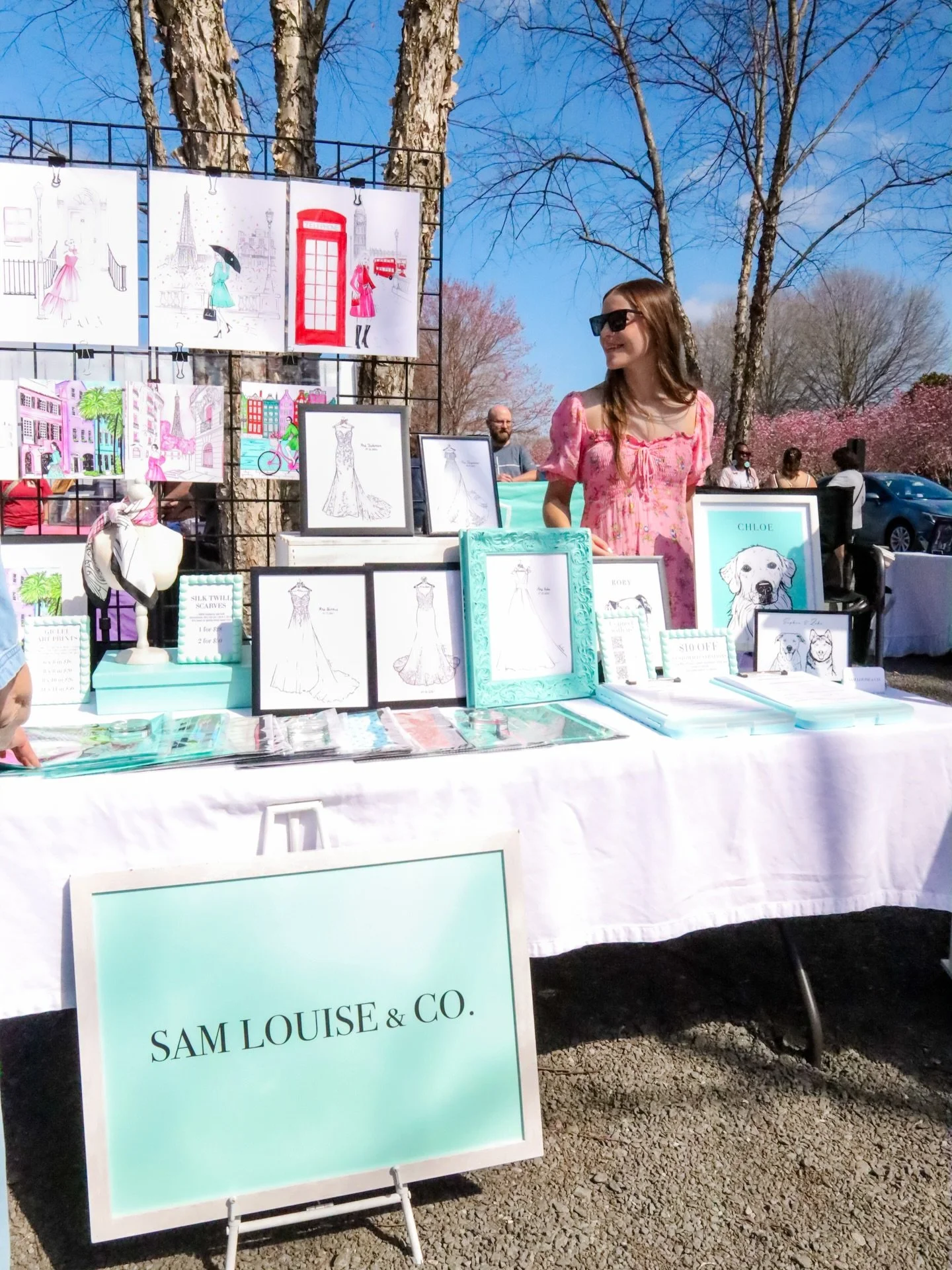 Market day this Saturday!! 🩷 We&rsquo;ll be at Moore Square in Raleigh from 11am-7pm for Around the World Raleigh! 🌎 Visit us in the Europe &ldquo;neighborhood&rdquo; to shop mugs, luggage tags, coasters, &amp; more 🛍️✨ 

#craftfair #marketday #fa