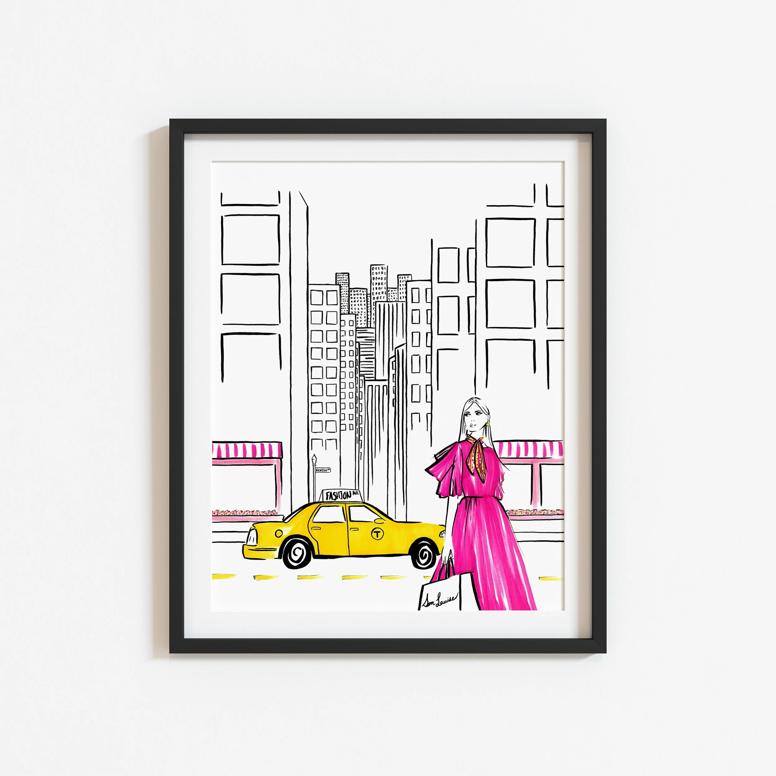 NYC Fashion Illustration Print (Fashion Ave)
