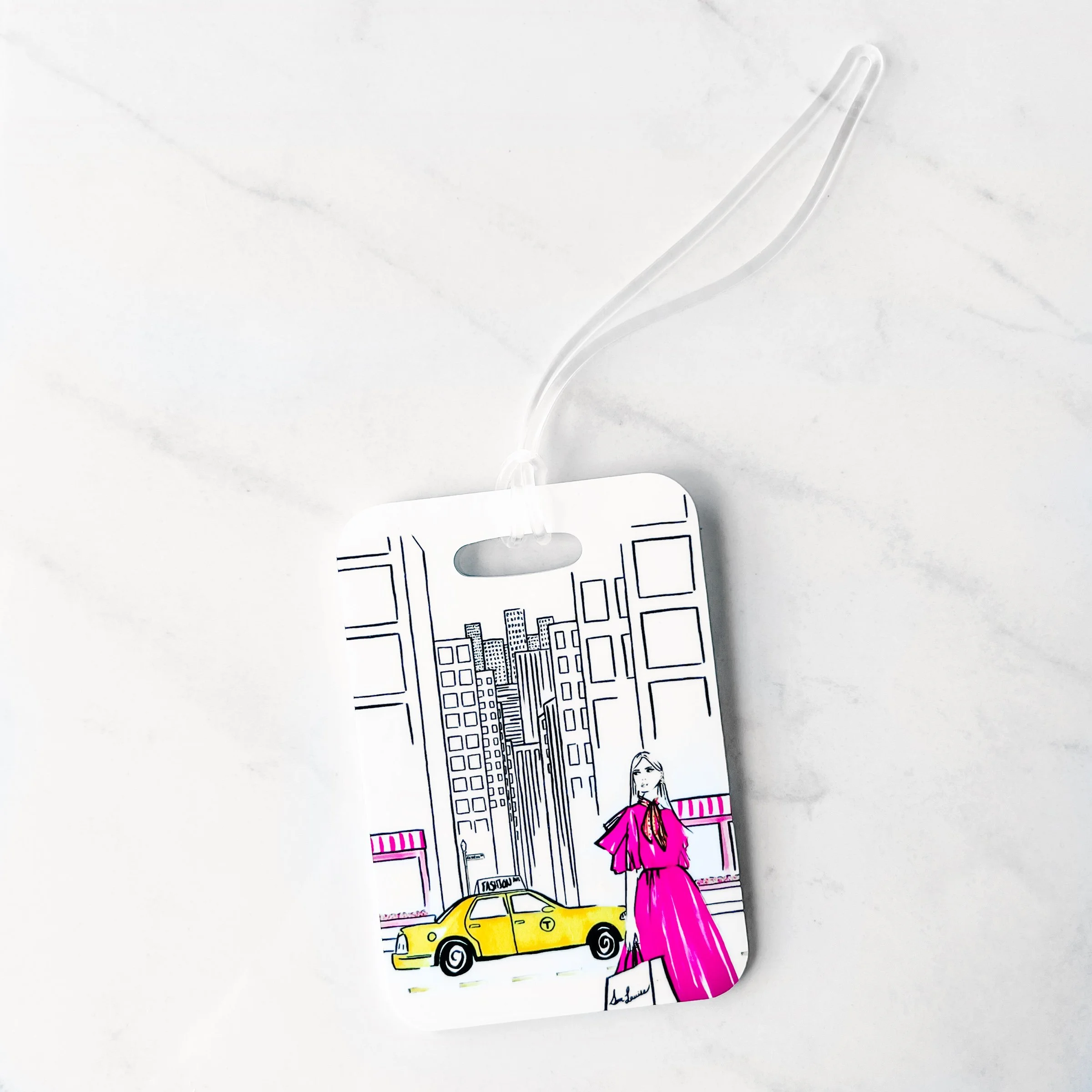 Fashion Luggage Tag with NYC Print