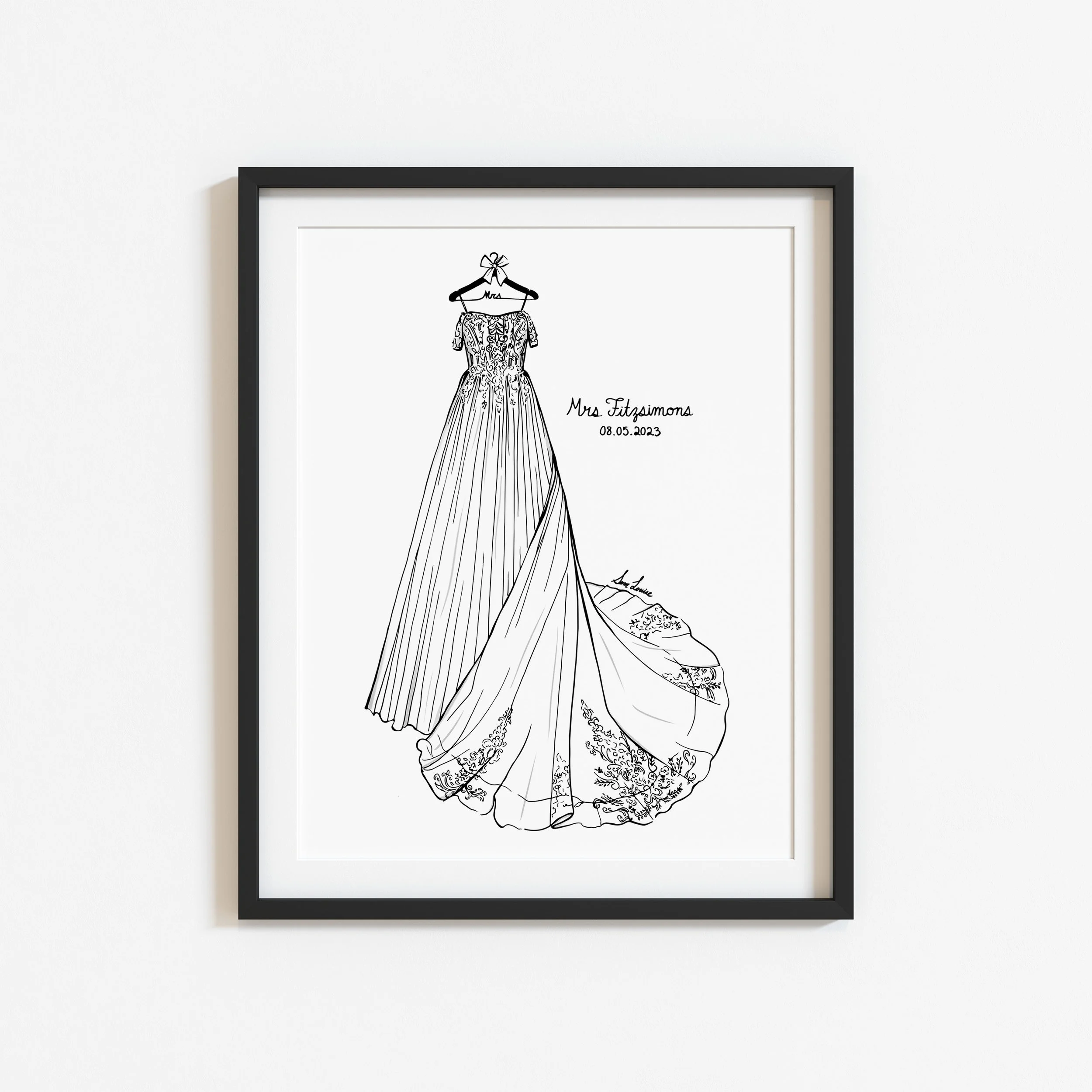 wedding gown illustration