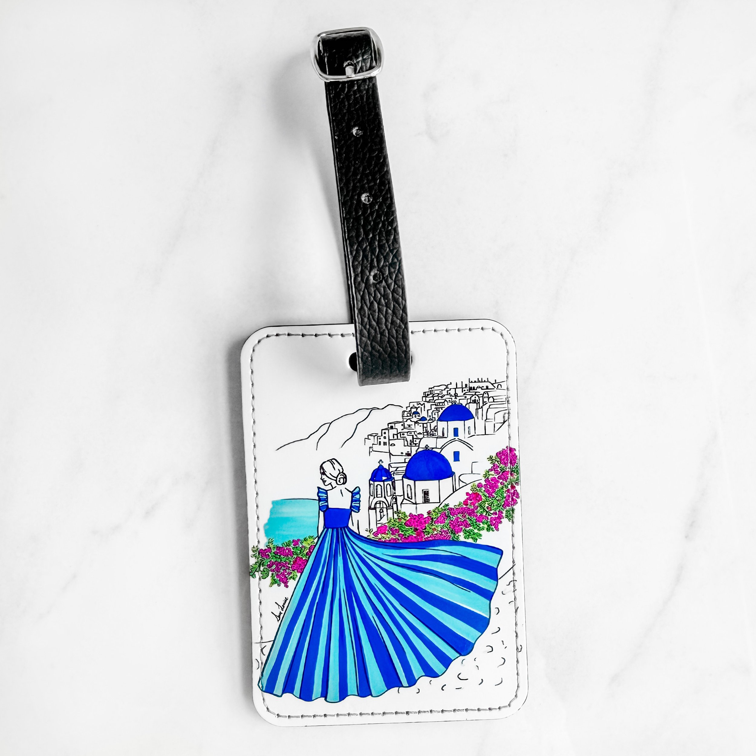 Santorini Fashion Luggage Tag