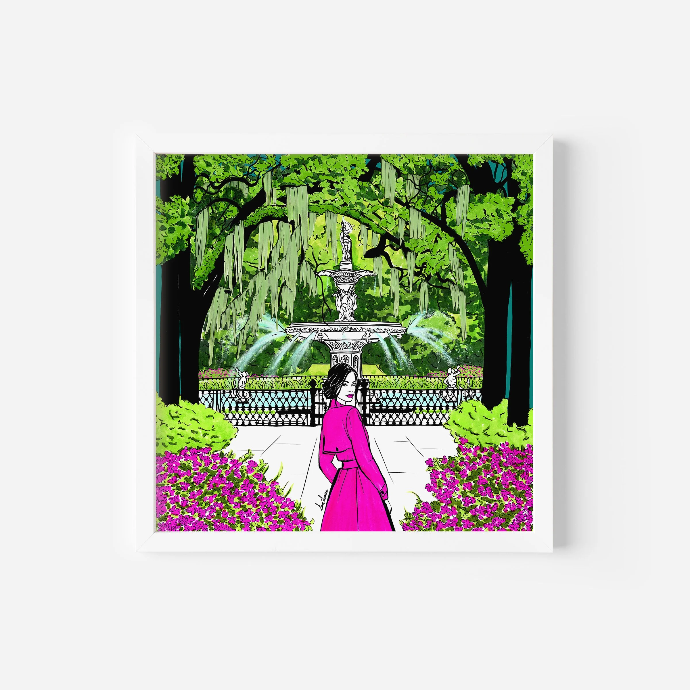 Savannah Art Print (Forsyth Fountain)