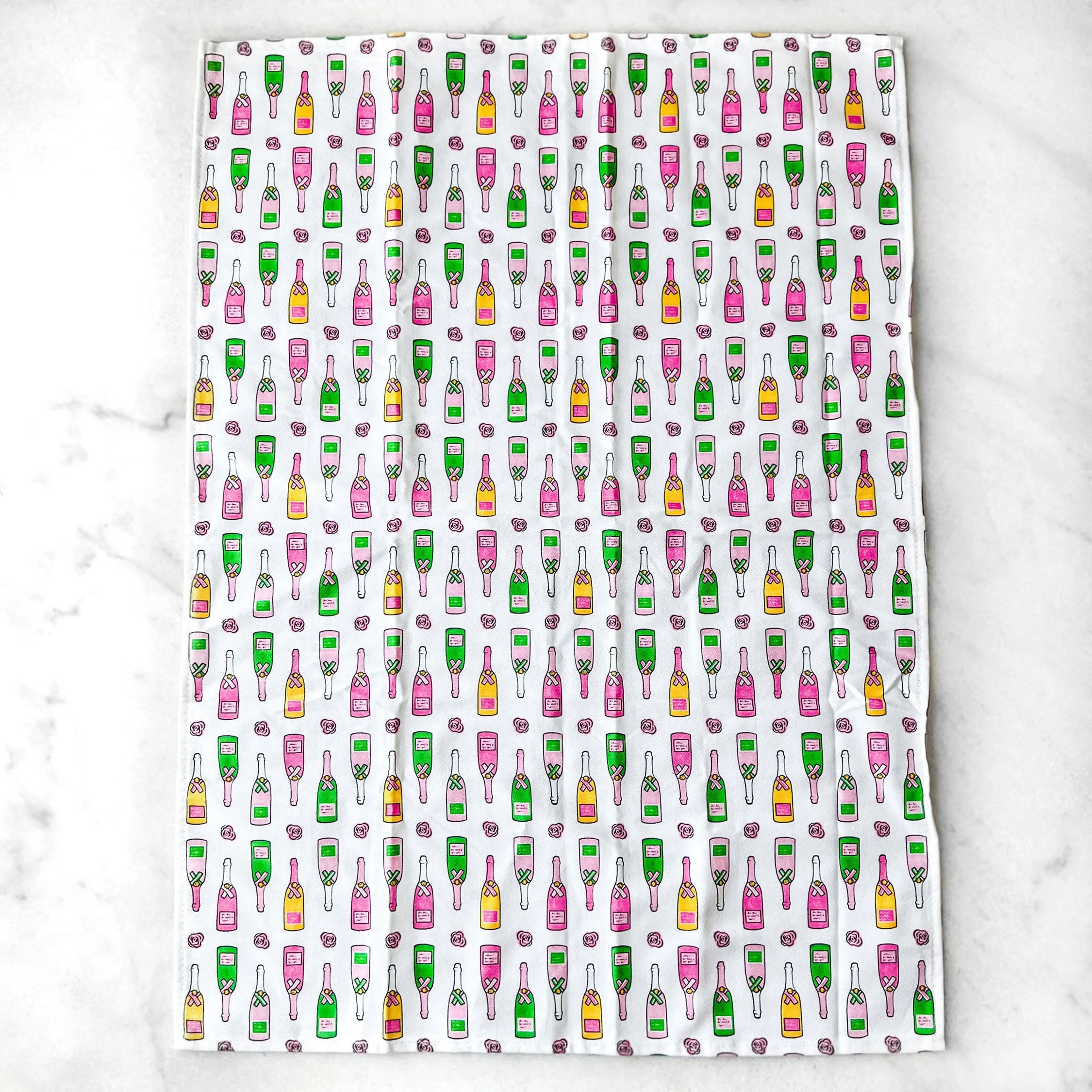 Champagne Bottle Kitchen Towel