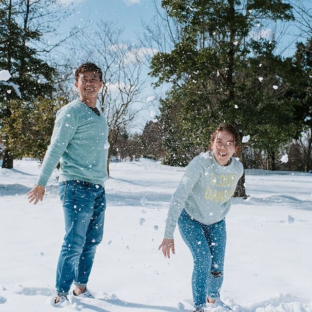 Going through images from a recent shoot. Lucky couple because their shoot coincided with probably the only snow day this winter. Did I also mentioned that it was so icy that I fell 四脚朝天？ lol