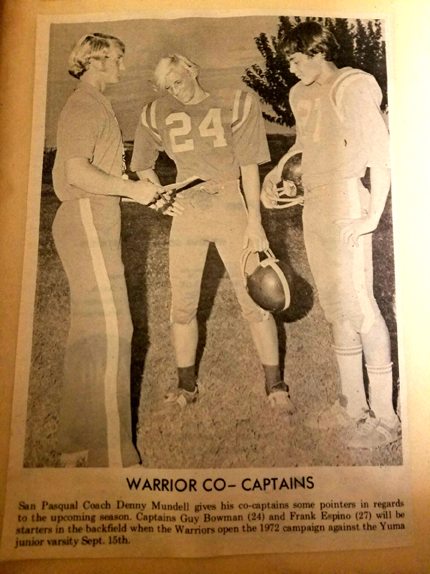 Right to left: Coach Mundell, Guy Bowman, Frank Espino