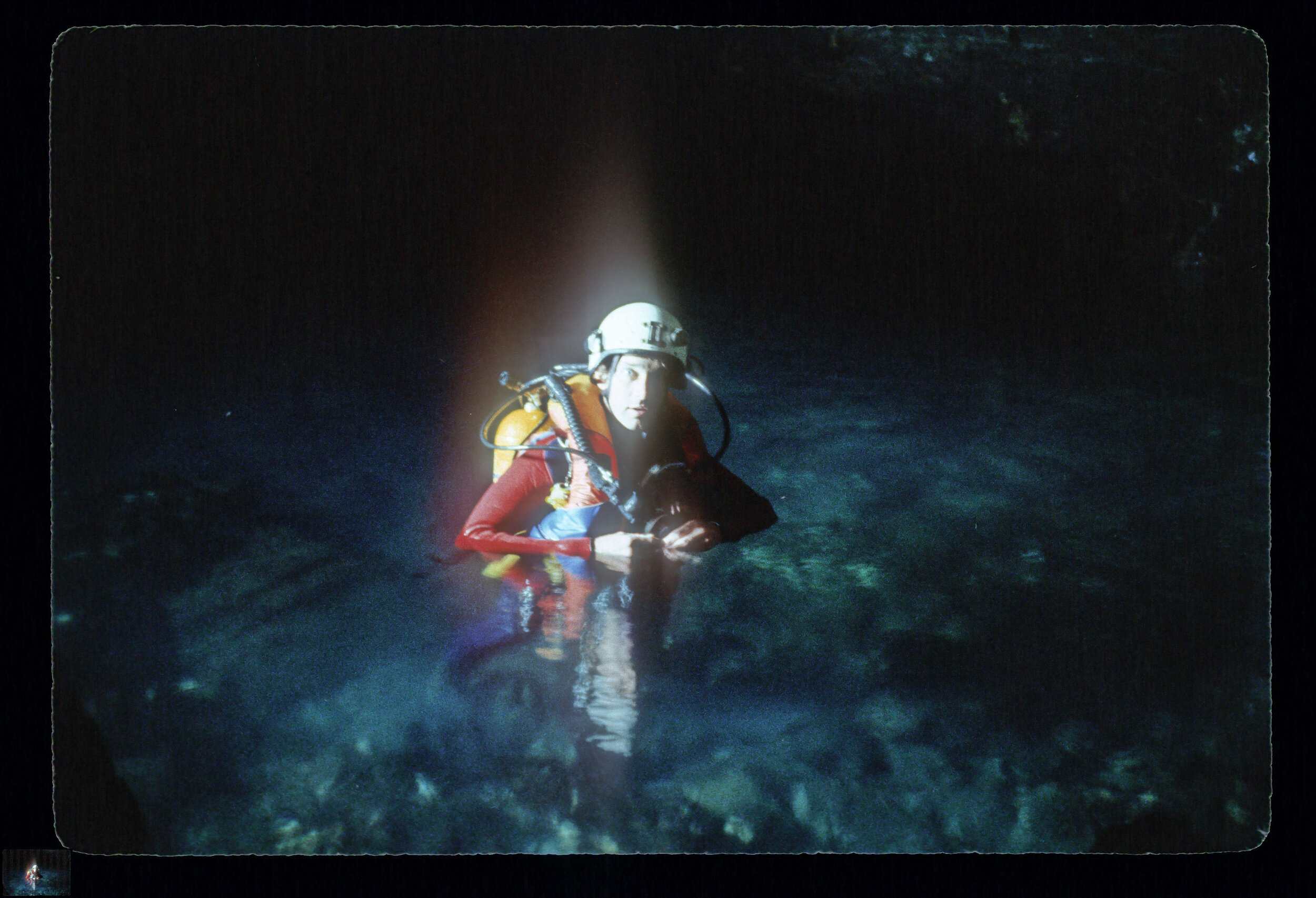  Noel Sloan ready to dive. Photo by Bill Stone. 