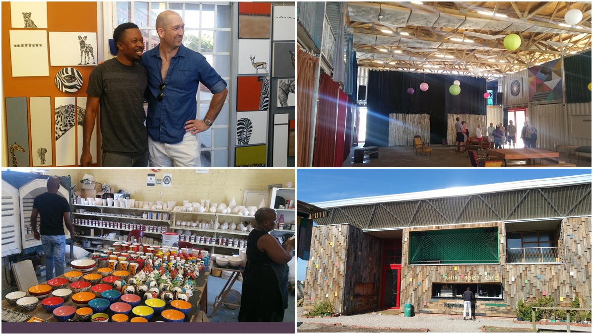 At the Langa community centre, where local art is made and sold and skills are taught to the community.