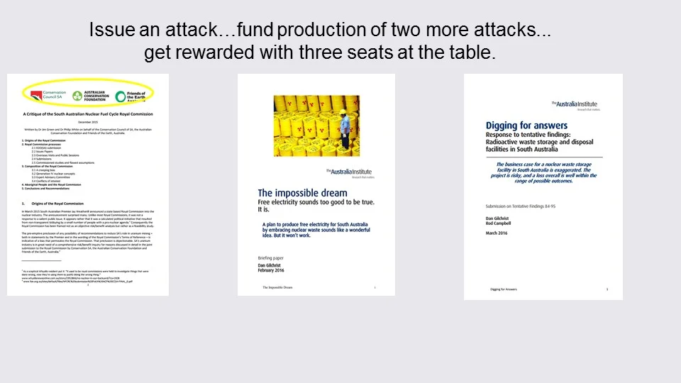 Having declared war on the process, anti-nuclear activists were allowed to steer it.