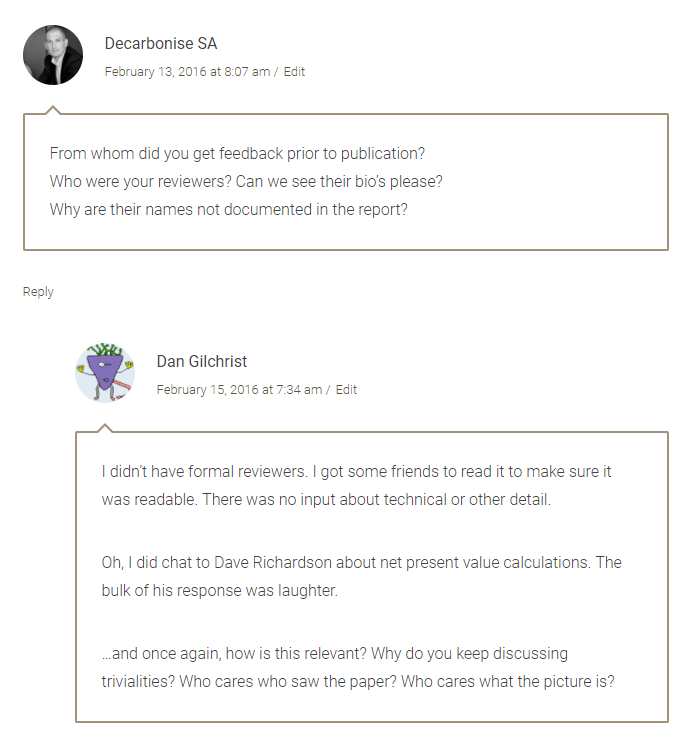 'Technical or other detail?'. You mean, the truth?