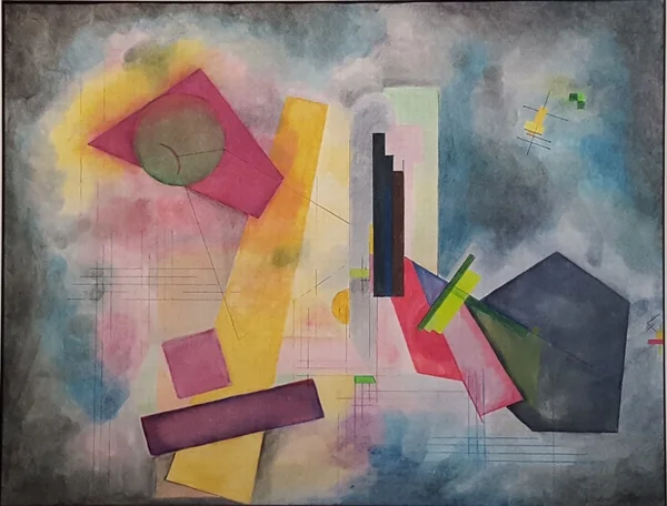 Jude Barton’s “Chasing Kandinsky” series draws on the principle of color and form as an outward expression of an inner content. In her exploration of non-objective forms she uses a spiritual vocabulary of which Kandinsky speaks in his treatise “Concerning the Spiritual in Art”. 