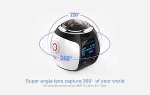 V1B Camera 360 Action Wifi 2448*2448 Ultra HD Mini Panorama Degree Sport  Driving VR +Exquisite retail box