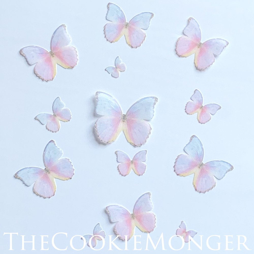 Soft Violet Edible Pre-Cut 3D Wafer Paper Butterflies--16 Multi-Sized  Edible Butterflies — The CookieMonger Edible Butterflies, Embossing Sheets,  and Edible Drink and Cupcake Toppers