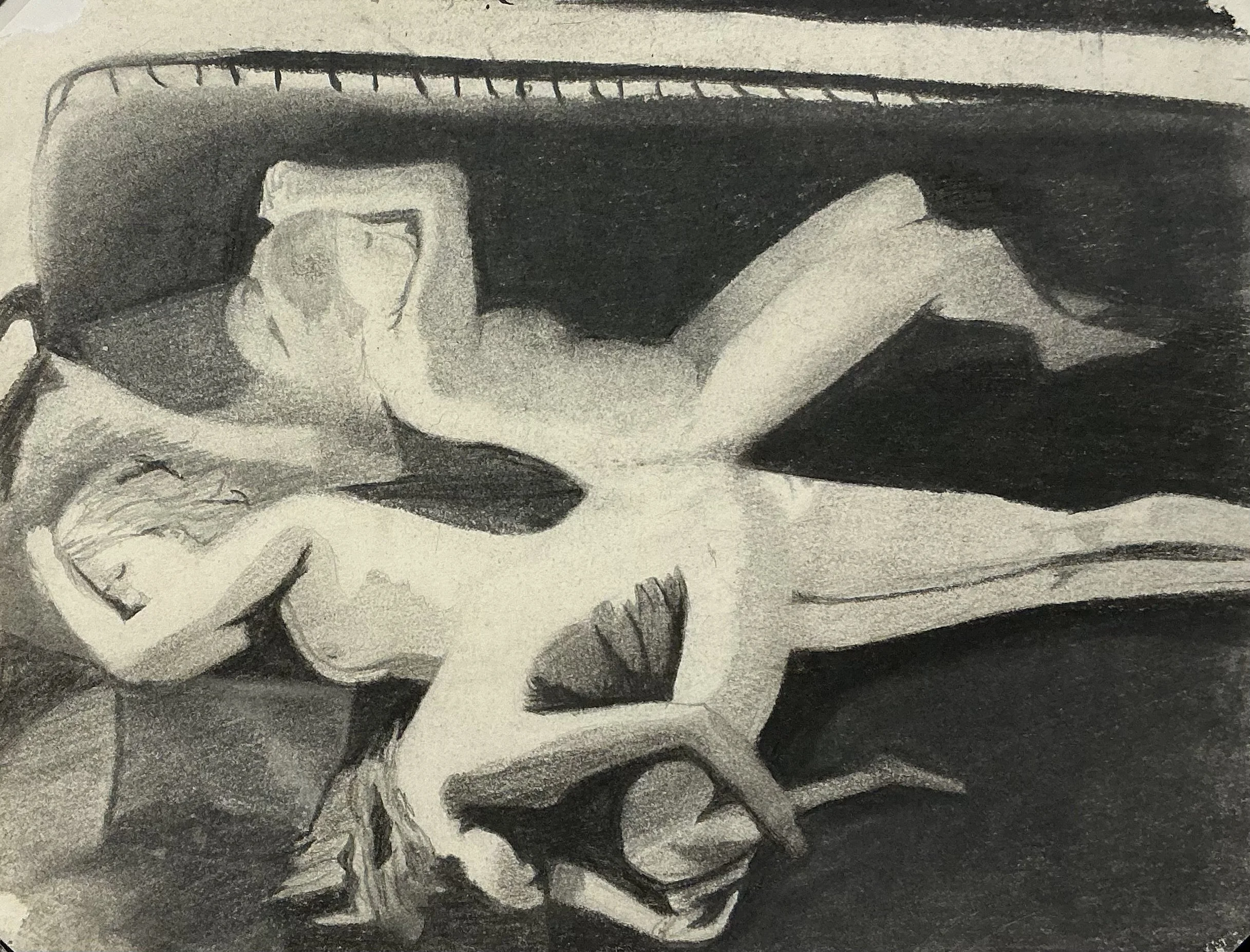 Graphite and charcoal on paper 
