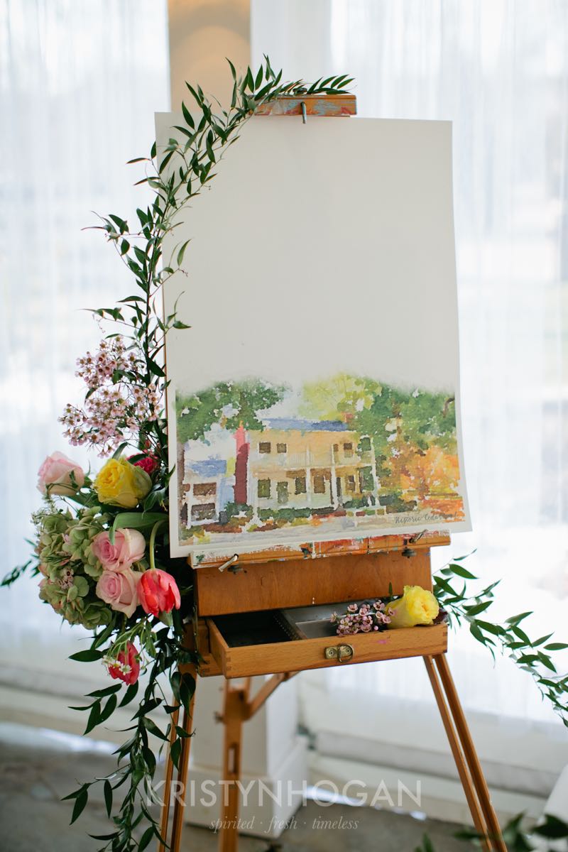 Pinterest inspiration: Alternative guest book - a watercolor painting of your venue