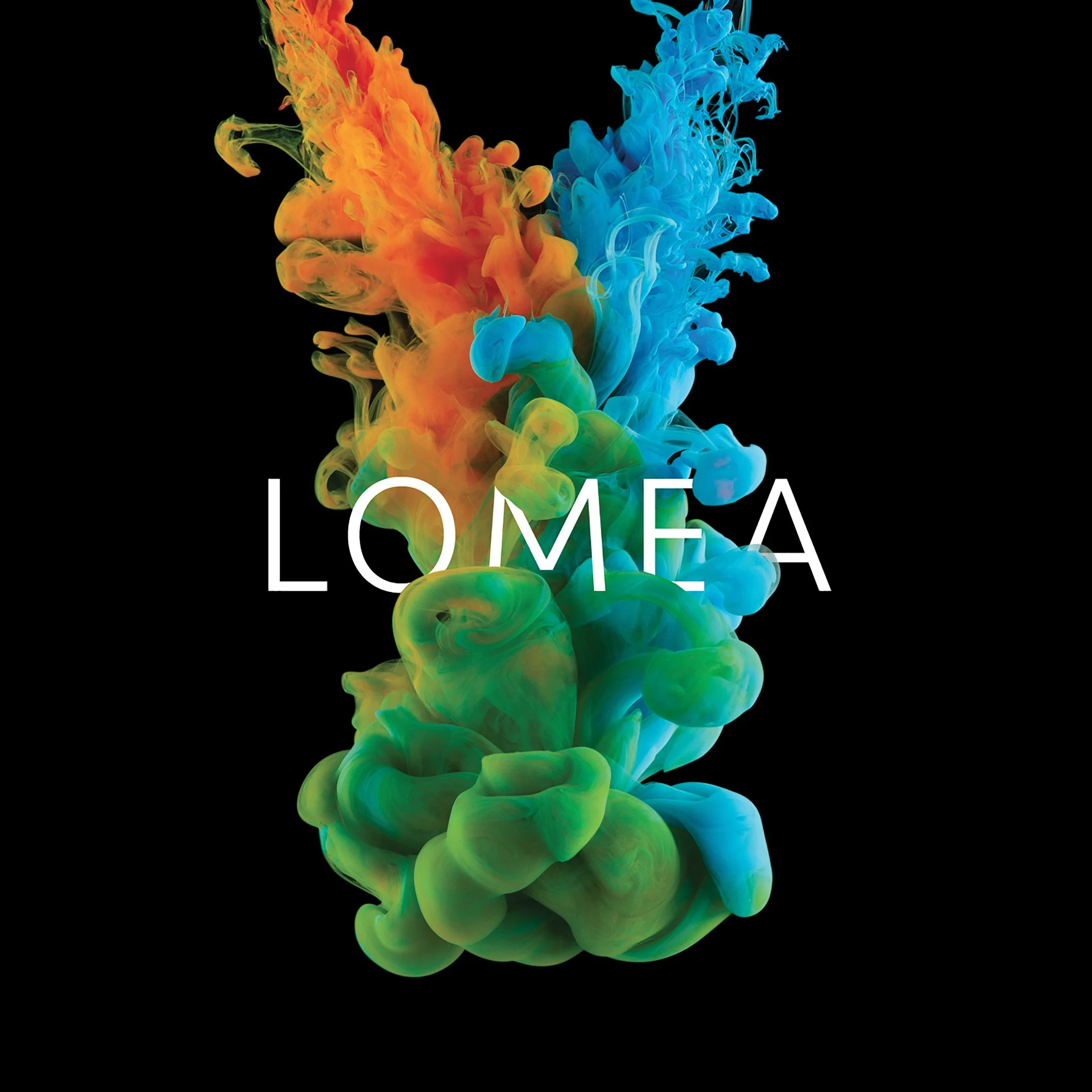 Abstract album art for Lomea 'Narratives', featuring textural organic techno elements similar to Jon Hopkins.