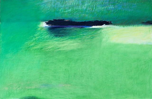 Tarli Glover, Green Space (2017) pastel on paper 80x120cm