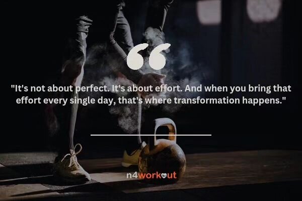 Striving for perfection in fitness often leads to frustration. Instead, focus on consistent effort. Every day, show up and give it your all. That's where true transformation thrives. Embrace the journey, knowing that progress comes from dedication, n