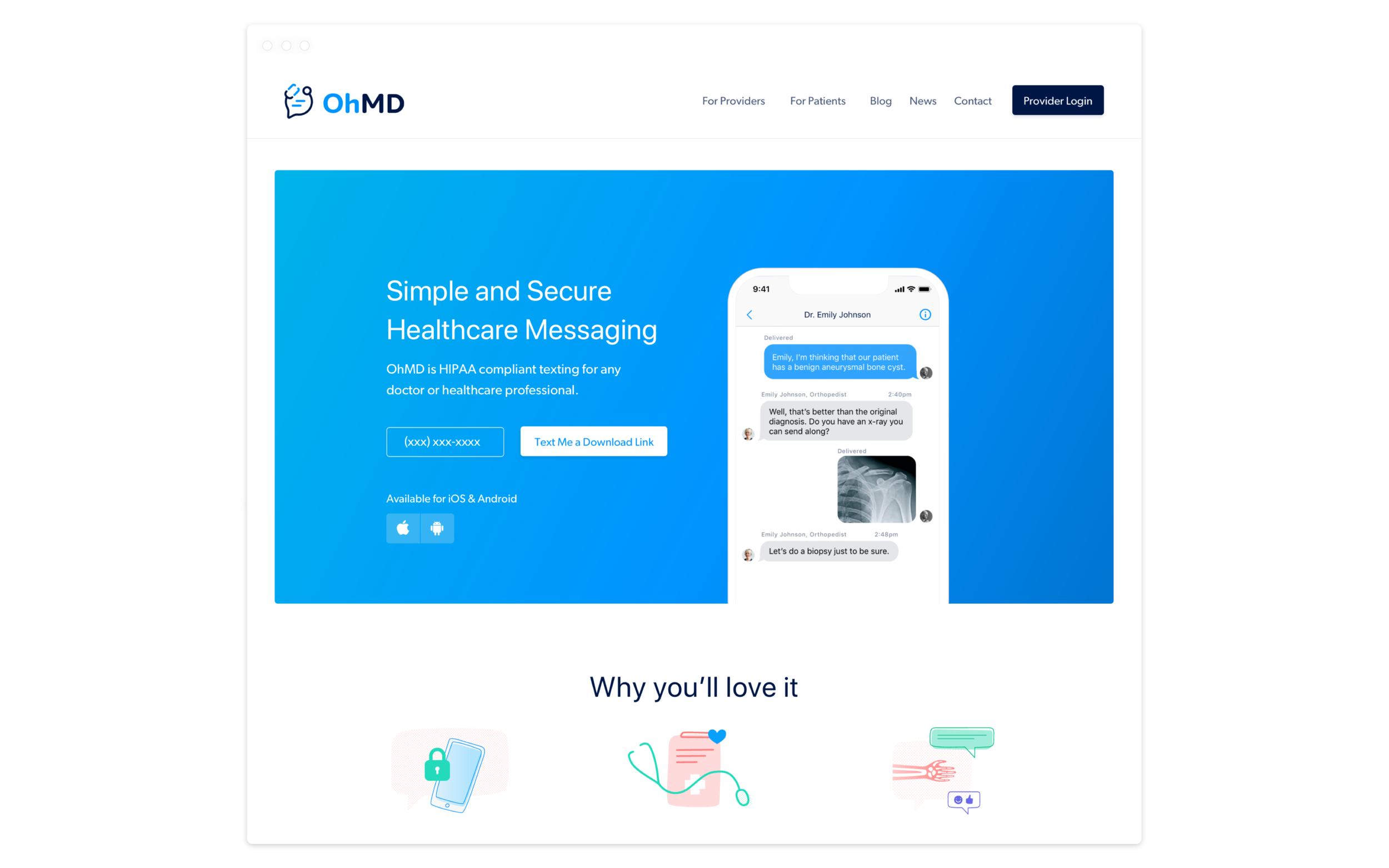 Strategy — Product, UX, Content, Prototyping Design — UI/UX, Art Direction, Illustration Engineering — iOS, Frontend Web Learn more about OhMD →