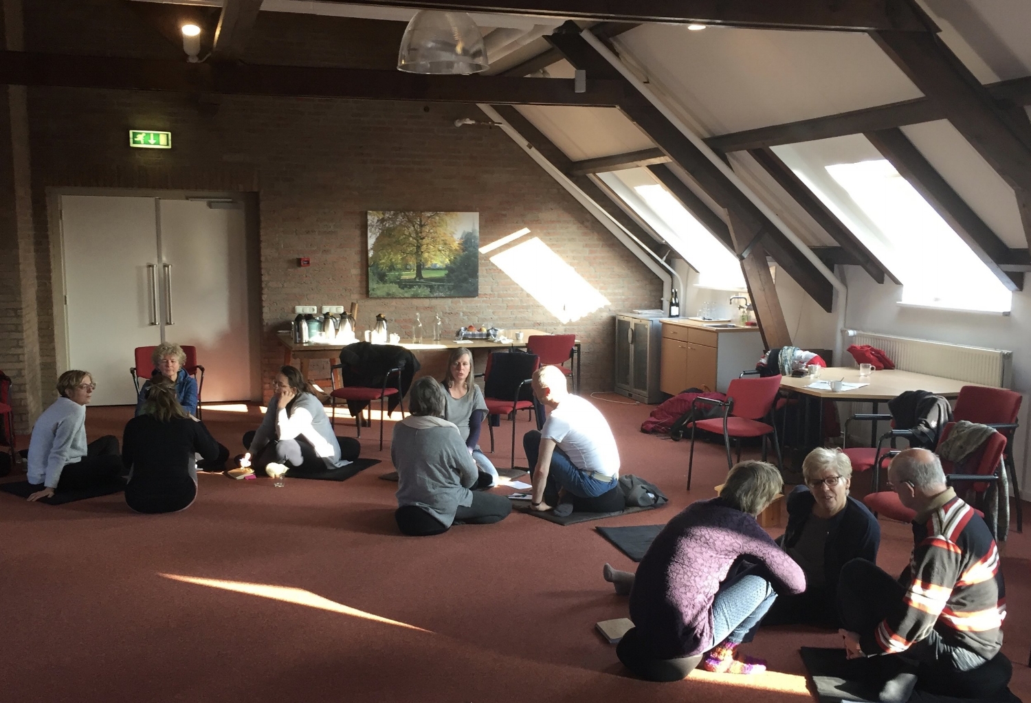 Some participants doing group work
